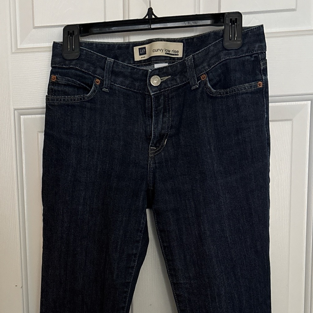 GAP Women's Curvy Low Rise Skinny Jeans - Deep Indigo